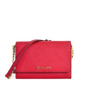 MICHAEL MICHAEL KORS Jet Set Travel Medium Saffiano Leather Smartphone C…